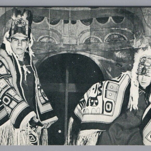 Haida Blanket Dance Postcard Chilkat Dancers of Alaska Youth, Inc. Unposted PC - Picture 1 of 4
